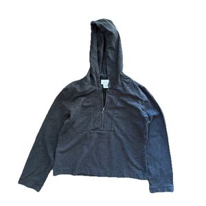 Ann Taylor Loft 1/4 Zip Pullover Gray Sweatshirt Hoodie, Women’s Large